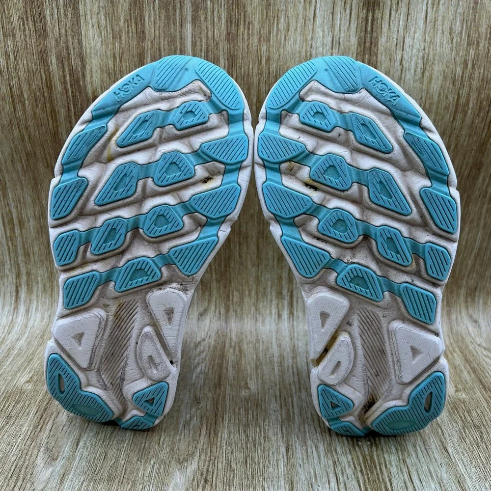 Hoka One One Clifton 9 Women's 7.5 Frost Blue White Running Shoes 1127896 FTRS